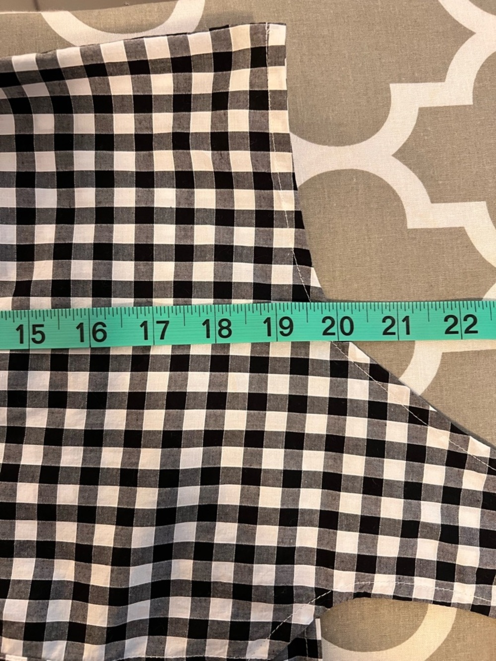 Ralph Lauren Sleeveless Gingham Tie-Front Shirt - Black & White - Picture 7 of 7